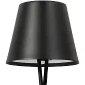 LINDBY LED oppladbar bordlampe Janea CROSS, svart, metall