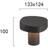 VIOKEF LED-sokkellampe Onda, IP54, høyde 10 cm