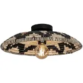 Good&Mojo taklampe Andros, svart/natur, Ø 45 cm