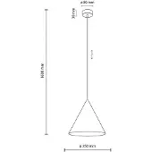 TK Lighting Hengelampe Cono, med 1 lyskilde, Ø 27 cm, svart