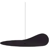 Kdln Dekorativt element Flow Leaf, svart, Ø 35 cm, hengende