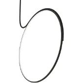 Kdln LED-taklampe Poise, svart Ø 55 cm, dimbar