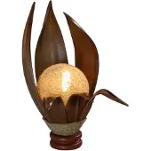 WORU Bordlampe Karima av herdede kokosblader