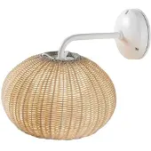 Bover utendørs LED-vegglampe Garota, hvit/elfenbensfarget, 27 cm