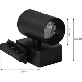 LINDBY LED skinnespotlight Linaro/Brinja, svart, 1-faset