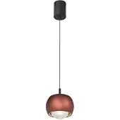 Mantra-Iluminacion Roller hengelampe, kaffe, høydejusterbar, glasslinse