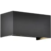 Mantra-Iluminacion Utendørs vegglampe Davos dobbel, svart, dimbar, aluminium