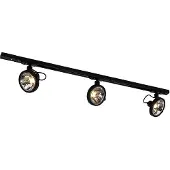 QAZQA Moderne skinnesystem med 3 spotlights sort 1-fase - Iconic Go