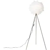 QAZQA Smart romantisk gulvlampe hvit inkl. Wifi A60 - Feather