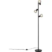 QAZQA Smart gulvlampe svart justerbar inkl. 3 Wifi P45 - Mesh