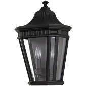 FEISS Cotswold Lane utendørs vegglampe svart halvlykt