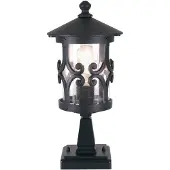 ELSTEAD Hereford sokkellampe, svart, aluminium, glass, høyde 34 cm