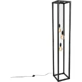 QAZQA Smart gulvlampe svart 3-lys inkl. Wifi G95 - Big Cage