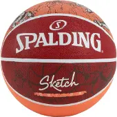 Spalding Street Sketch Dribble basketball rød størrelse 7
