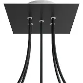 Creative Cables Kroq205f103 Rose-one Square Matte Black Rose-sett