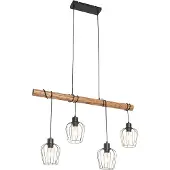 QAZQA Smart pendellampe svart med tre inkl. 4 WiFi A60 - Stronk