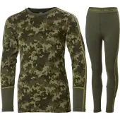 Helly Hansen Jr Graphic Lifa Merino Set Utility Green (128 / 8 år)