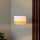 Duolla Hengelampe Levo, ask/ekru, Ø 40 cm