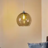 Sollux Hengelampe Colour, glasskjerm grafittgrå