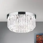 Orion LED-taklampe Prism, krom, Ø 35 cm