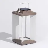LES JARDINS Solcellelykt Teckalu, Duratek/hvit, 45,5 cm