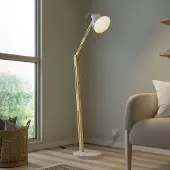 Lamkur Gulvlampe Skansen, justerbar, hvit