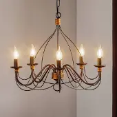 ONLI Lysekrone Fiamma Marrone 5 lyskilder uten skjerm
