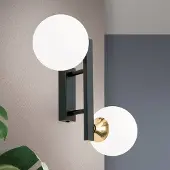 Orion Vegglampe Snowwhite med glasskuler, svart