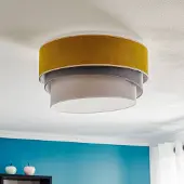 Duolla Taklampe Pastell Trio Ø 45 cm sennep/grå/lys grå
