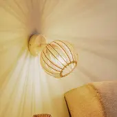 Argon Vegglampe Paz hvit med trelamell-kuppel