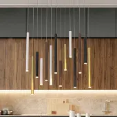 Mantra-Iluminacion Hengelampe Cala, 14-lys, lang, aluminium, jern