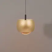 Mantra-Iluminacion Roller hengelampe, gullfarget, justerbar, glasslinse