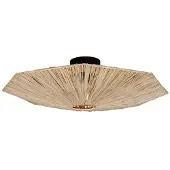 Good&Mojo taklampe Panama, naturfarge, Ø 65 cm, raffia