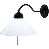 BERLINER MESSINGLAMP Vegglampe ALFRED med antikt utseende