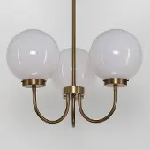 BERLINER MESSINGLAMP D119 messing-lysekrone med tre lyskilder