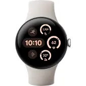 Google Pixel Watch 3 WiFi-smartklokke, 41 mm, Porcelain / Polished Silver