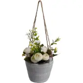Atmosphera kunstig plante i potte ROSES hvit 18 cm