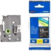Brother TZe-345 - Standardklebemiddel - hvitt på svart - Rull (1,8 cm x 8 m) 1 kassett(er) laminert teip - for PT-D600 P-Touch PT-18, 3600, 9800, D450, D800, E500, E550, H101, H500, P750, P9