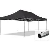 TOOLPORT 4x8 m aluminium, pop up partytelt, uten sidepaneler, svart