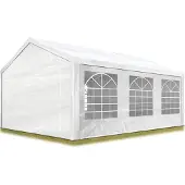 TOOLPORT 4x6 m partytelt, PE-presenning, hvit