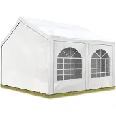 TOOLPORT 4x4 m partytelt, PE-presenning, hvit