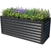 PRIMEYARD 150x60x60 cm plantekasse, stål, antrasitt