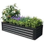 PRIMEYARD 150x60x35 cm plantekasse, stål, antrasitt