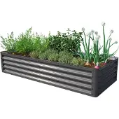 PRIMEYARD 180x75x35 cm plantekasse, stål, antrasitt