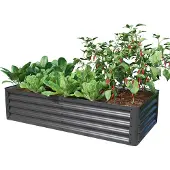 PRIMEYARD 150x75x35 cm plantekasse, stål, antrasitt