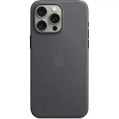Apple - Beskyttende deksel for mobiltelefon - MagSafe-samsvar - FineWoven - svart - for iPhone 15 Pro Max