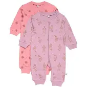 Pippi Baby Jumpsuiter - Nattdrakter - 2-pack - Dusty Rose - - 50 - Jumpsuit