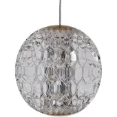 LUCANDE LED-pendel Ismenia, 5-lys, messing, akryl