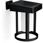 Philips solcelle-vegglampe Camill, svart/hvit, Ø 14 cm