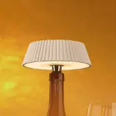 Mantra-Iluminacion LED-bordlampe Relax, hvit, flasketopp, oppladbart batteri